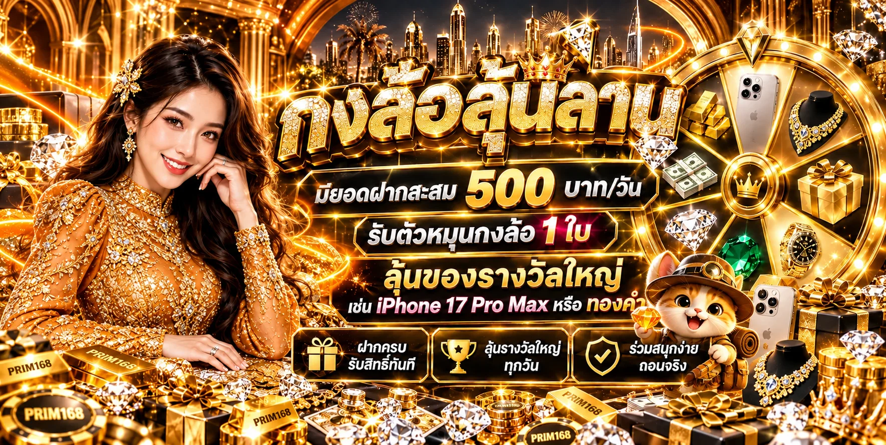 PRIM168 สล็อตและกงล้อรางวัลออนไลน์
